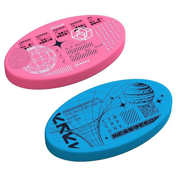 Ластик Berlingo "Future Tech", овальный, термопластичная резина, 50*28*7мм, ассорти