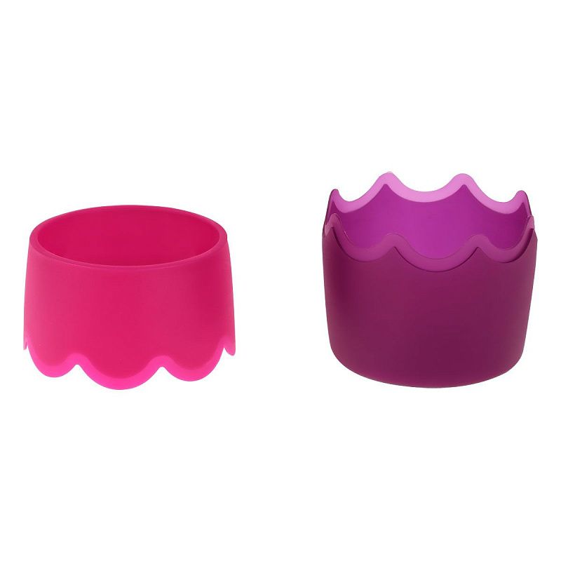 Подставка-стакан СТАММ, пластиковая, круглая, двухцветный фиолетовый-сиреневый