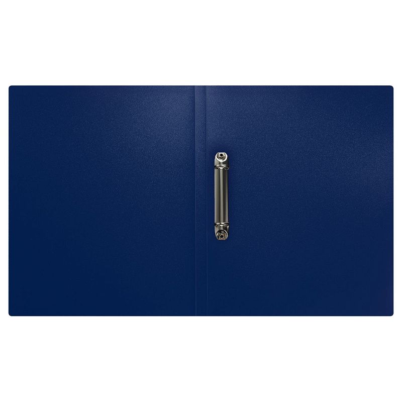 Папка на 2 кольцах СТАММ "Диагональ" А4, 25мм, 700мкм, пластик, сапфир 