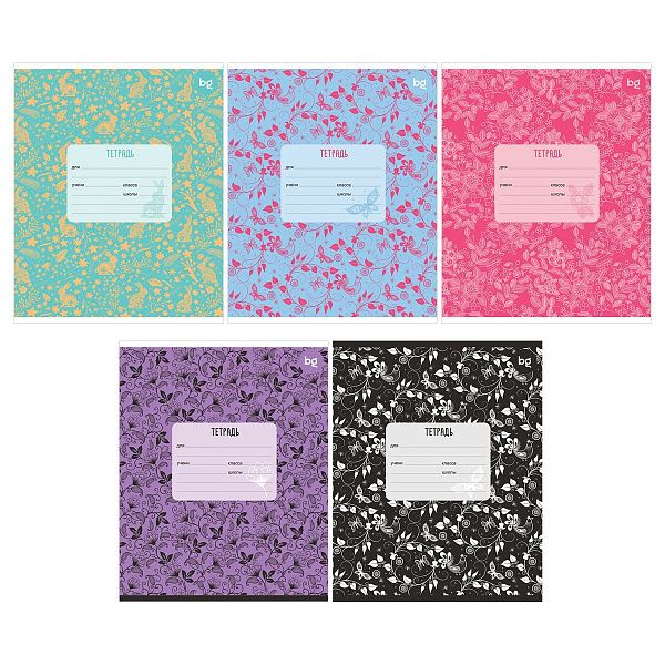 Тетрадь 12л., частая косая линия BG "Плетение"