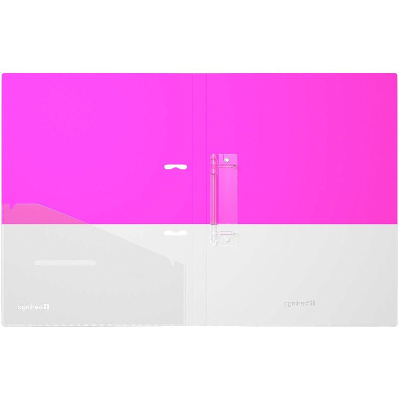 Папка на 2 кольцах Berlingo "Semicolor" А4, 20мм, 700мкм, пласт. кольца, с внутр. карманом, розовая, софт-тач 