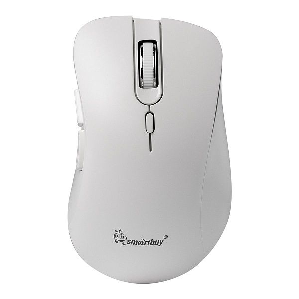 Мышь беспроводная Smartbuy 616AG, бесшумная работа кнопок, белый, 5btn+Roll