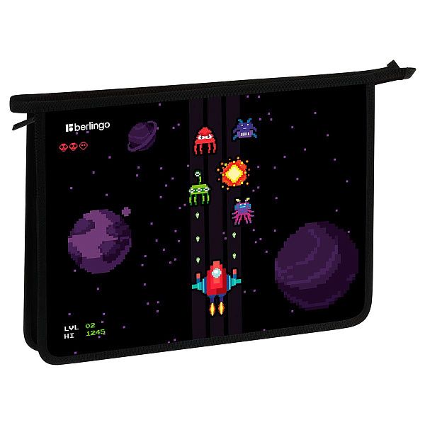 Папка для тетрадей 1 отделение, А4 Berlingo "Space Battle", 340*245*40 мм, пластик, на молнии