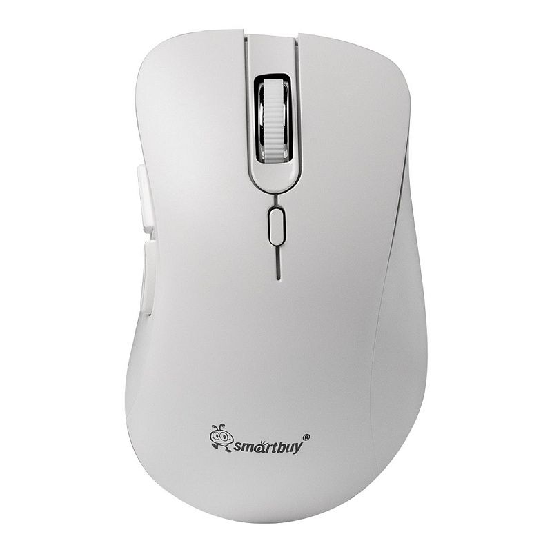Мышь беспроводная Smartbuy 616AG, бесшумная работа кнопок, белый, 5btn+Roll