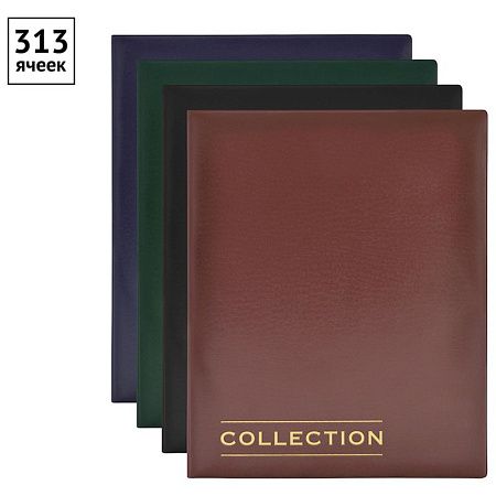 Альбом для монет OfficeSpace "Optima" 230*270, на кольцах, 10л., ПВХ