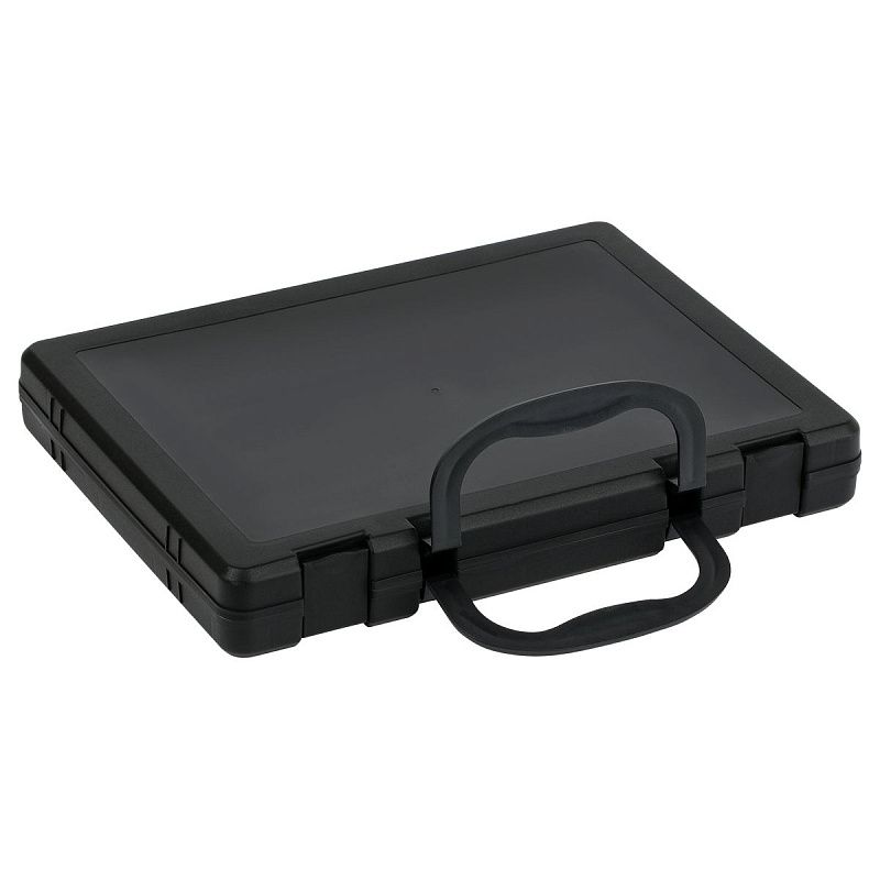 Портфель-кейс 1 отделение СТАММ, А4, 275*375*57мм, на защелках, черный 