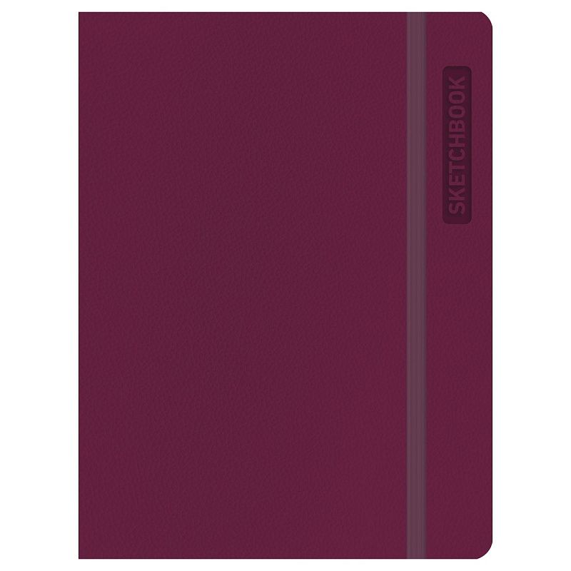 Скетчбук для акварели 40л., А5 BG "Bright. Berry", кожзам, на резинке, 200г/м2