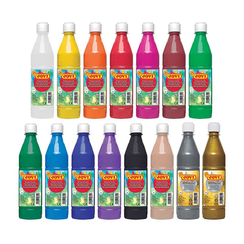 Гуашь JOVI, с повышенным содержанием пигмента, желтая, 500мл