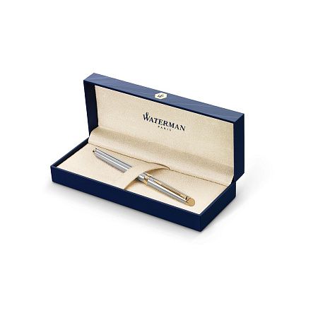 Ручка-роллер Waterman "Hemisphere Stainless Steel GT" черная, 0,8мм, подарочная упаковка 