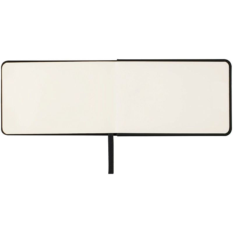 Скетчбук 80л., 140*90 Гамма "Студия", черный, твердая обложка, на резинке, слоновая кость, 140г/м2