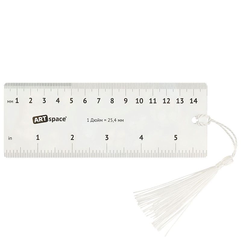 Закладка для книг 3D с линейкой, 150*55мм, ArtSpace "Game", декоративный шнурок 