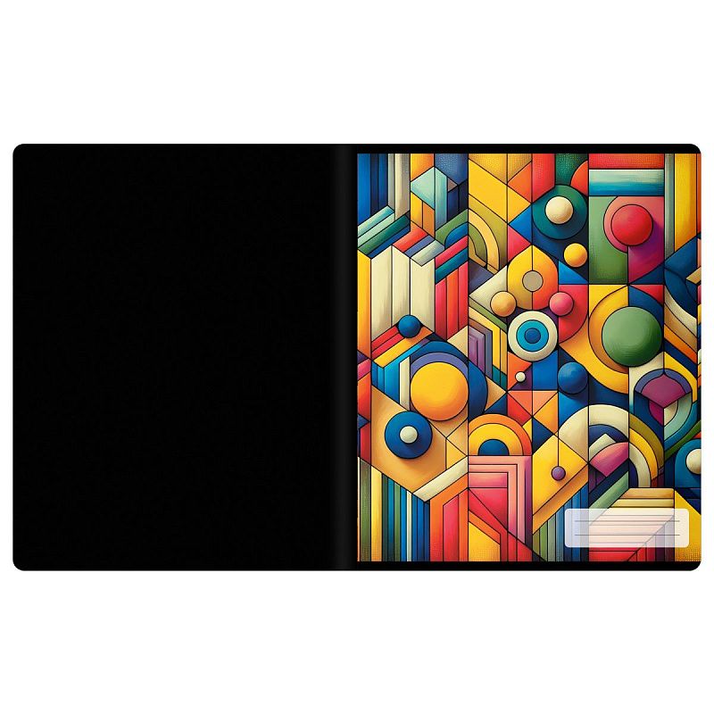 Тетрадь предметная 48л. BG "Информационное поле" - Геометрия, soft-touch ламинация, выб. лак