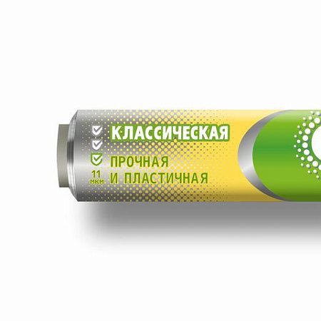 Фольга пищевая 29 см х 10 м, 11 мкм, ПРОЧНАЯ, САЯНСКАЯ ФОЛЬГА в пленке, Классическая У10П-290х35