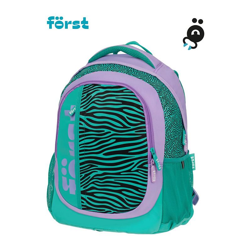 Рюкзак Först F-Trend "Animal pattern" 40*29*18см, 2 отделения, 3 кармана, эргономичная спинка 