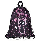 Мешок для обуви BRAUBERG KIDS, с петлей, 42х34 см, "Amazed cat", 271629