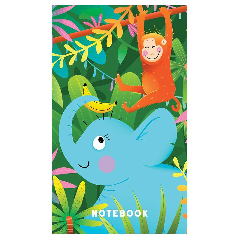 Блокнот А7 48л. на склейке BG "Cute animals"