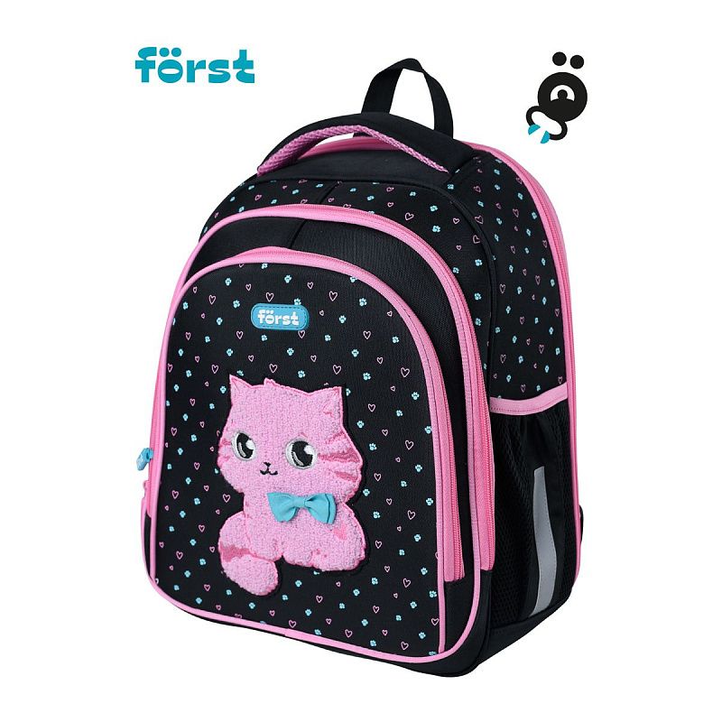 Ранец Först F-BASE "Kitty-sweety" 36*29*17см, 3 отделения, 2 кармана, анатомическая спинка 