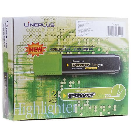 Текстовыделитель Line Plus "HI-700C" зеленый, 1-5мм 