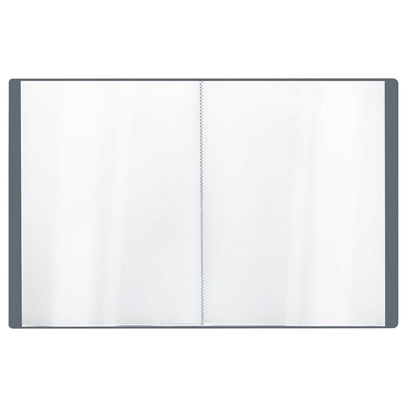 Папка с 40 вкладышами СТАММ А4, 21мм, 500мкм, пластик, серая 