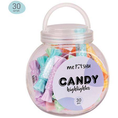 Текстовыделитель двусторонний MESHU "Candy" мини, ассорти, пулевидный/скошенный, 2/4мм 