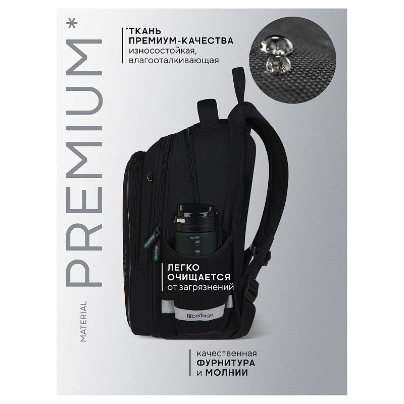 Ранец Berlingo Expert Light "Beast" 38*29*18см, 3 отделения, 2 кармана, анатомическая спинка 