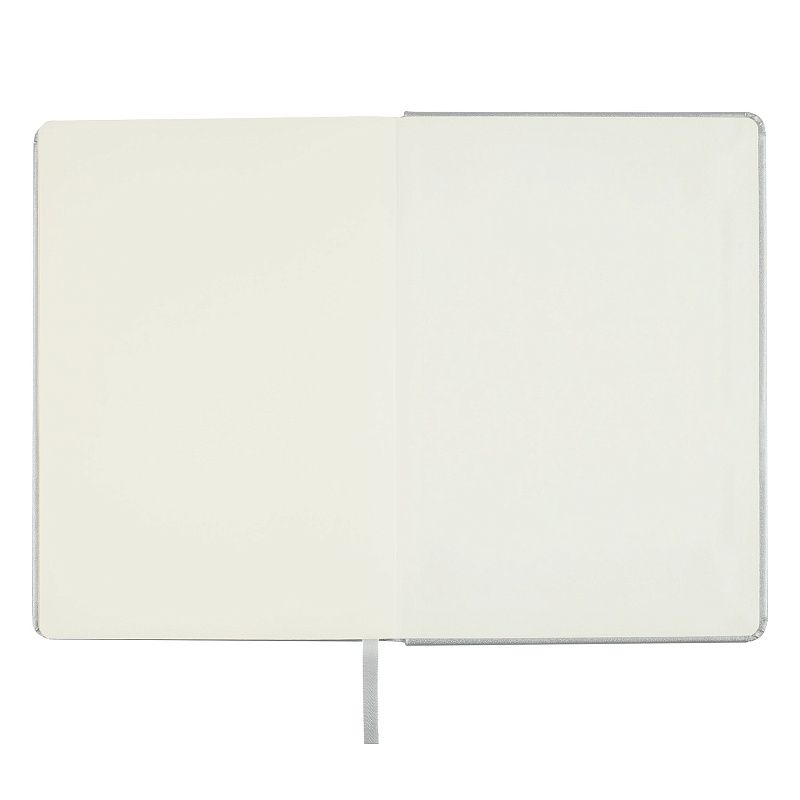 Скетчбук 80л., А5 Гамма "Студия", серебро, твердая обложка, на резинке, слоновая кость, 140г/м2