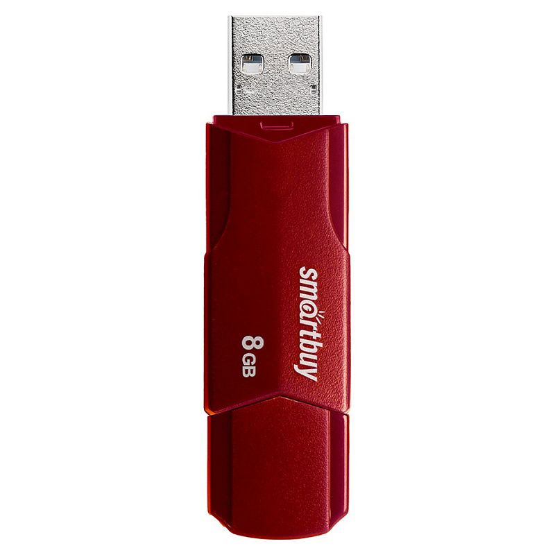 Память Smart Buy "Clue"  8GB, USB 2.0 Flash Drive, бордовый