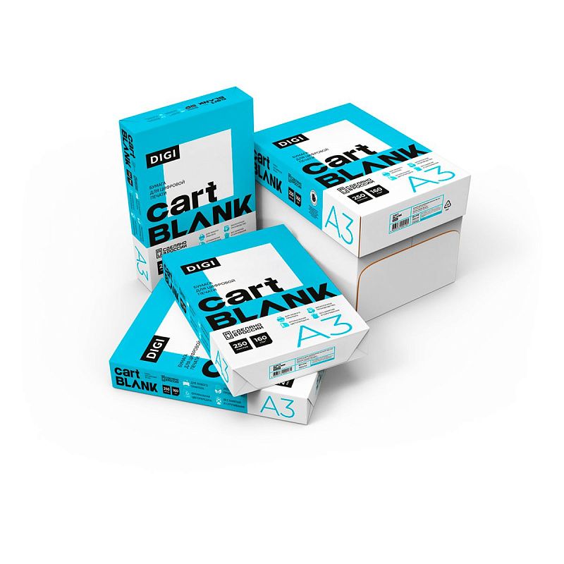 Бумага Cartblank "Digi" А3, 160г/м2, 250л., 146%
