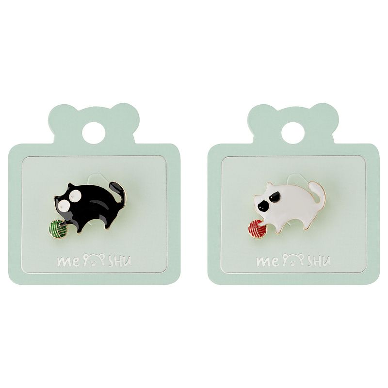 Набор брошей MESHU "Cat and ball", 2шт, европодвес