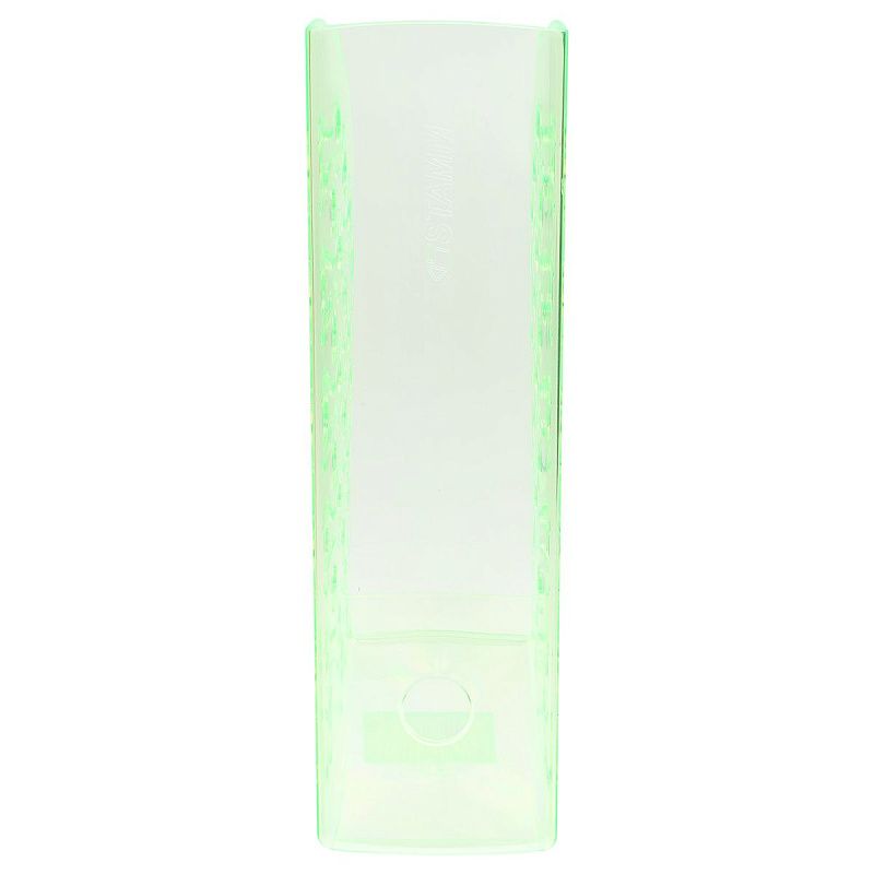 Лоток для бумаг вертикальный СТАММ "Вега", тонированный неоновый зеленый, ширина 90мм