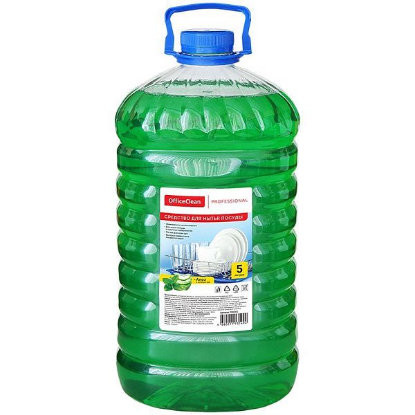 Средство для мытья посуды OfficeClean Professional "Алоэ и зеленый чай", ПЭТ, 5л 