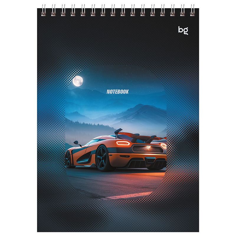 Блокнот А5 60л. на гребне BG "Sportcar"