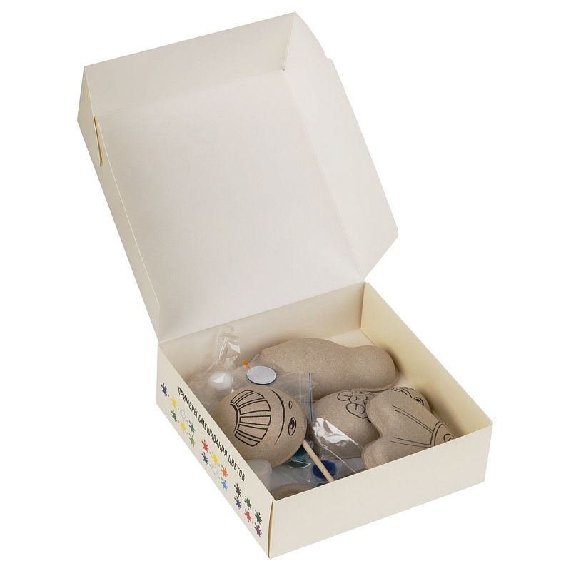 Набор для росписи ТРИ СОВЫ "Кошка на рыбалке", с магнитами, красками и кистью