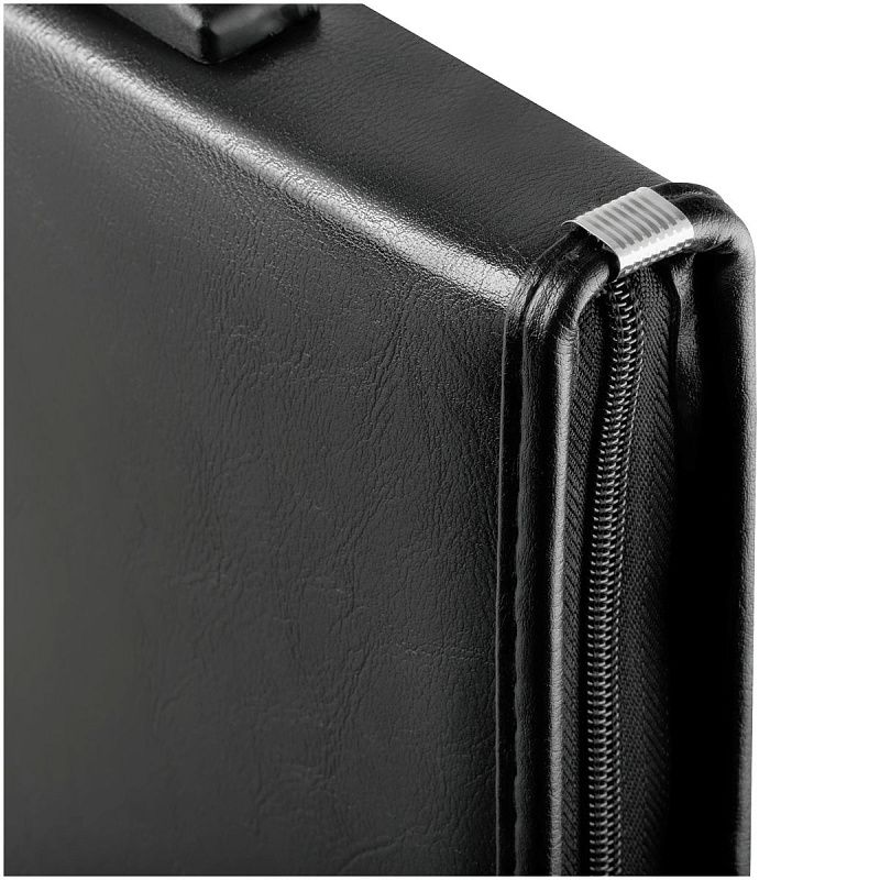 Папка деловая OfficeSpace "Dublin" кожзам, на молнии, ручка-трансформер 