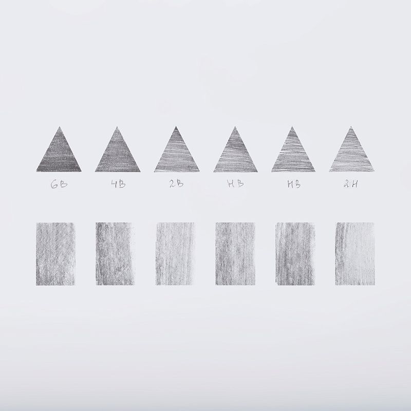 Набор карандашей цельнографитных ч/г Гамма "Студия" 6шт., 6B-2H, метал. упаковка 