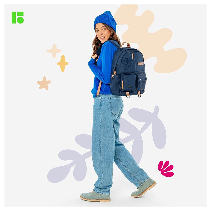 Рюкзак Berlingo Urban "Leaf" 40,5*30*13,5см, 1 отделение, 6 карманов, уплотненная спинка 