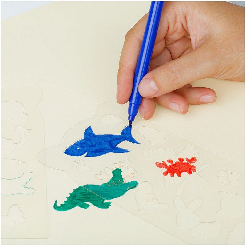 Набор трафаретов Мульти-Пульти 10*18см, "Зверята", 3шт., европодвес 