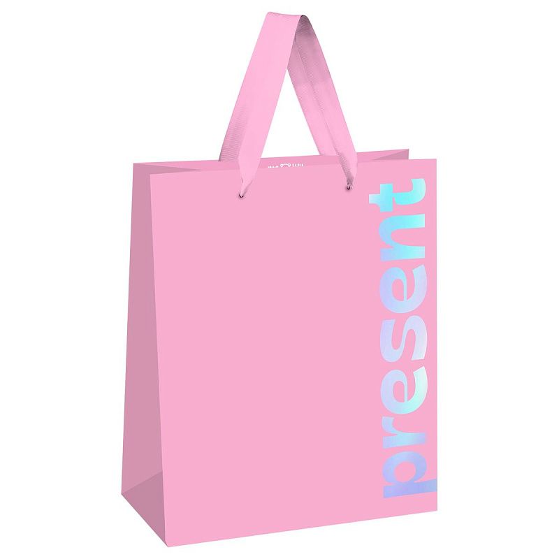 Пакет подарочный 18*23*10см MESHU "Bright present", фольга, матовая ламинация, ассорти