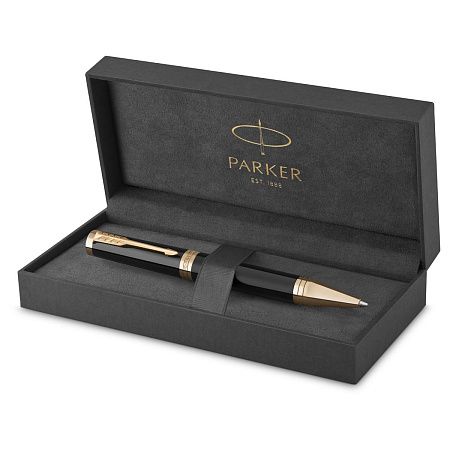 Ручка шариковая Parker "Ingenuity Black GT" 1мм, черная, подарочная упаковка 