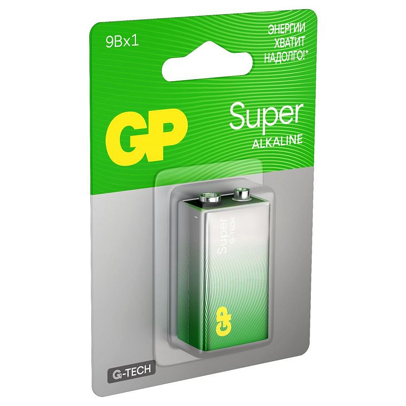 Батарейка GP Super G-Tech MN1604 (6LR61) Крона, алкалиновая, BC1
