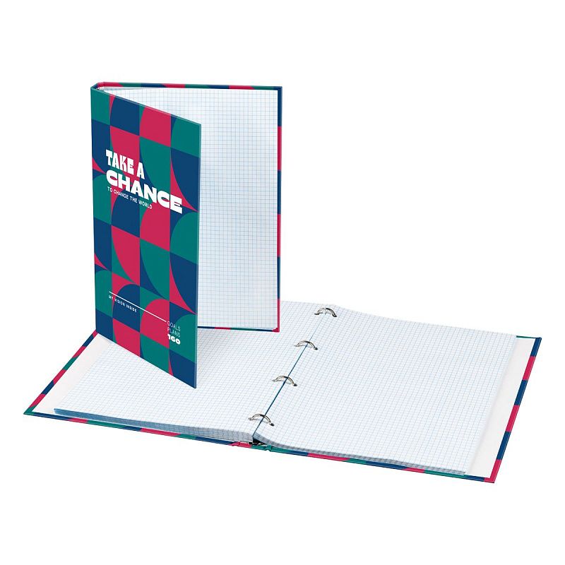 Тетрадь на кольцах А4, 160л., BG "Графика", матовая ламинация