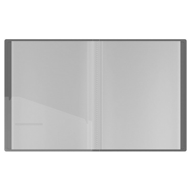 Папка с 20 вкладышами Berlingo "No Secret" А4, 17мм, 700мкм, полупрозрачная черная, с внутр. карманом 