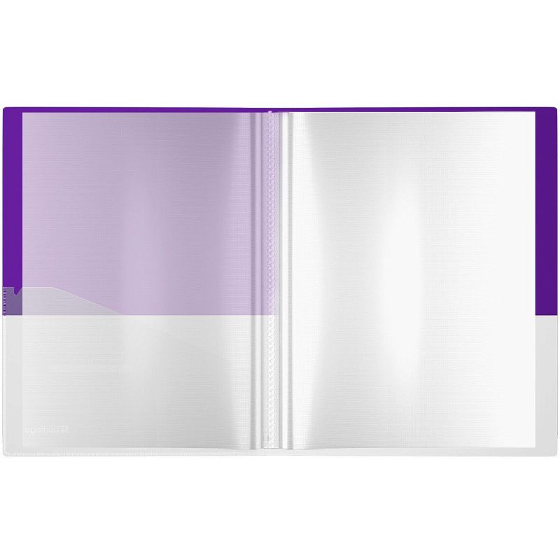 Папка с 40 вкладышами Berlingo "Semicolor" А4, 24мм, 700мкм, с внутр. карманом, сиреневая, софт-тач 