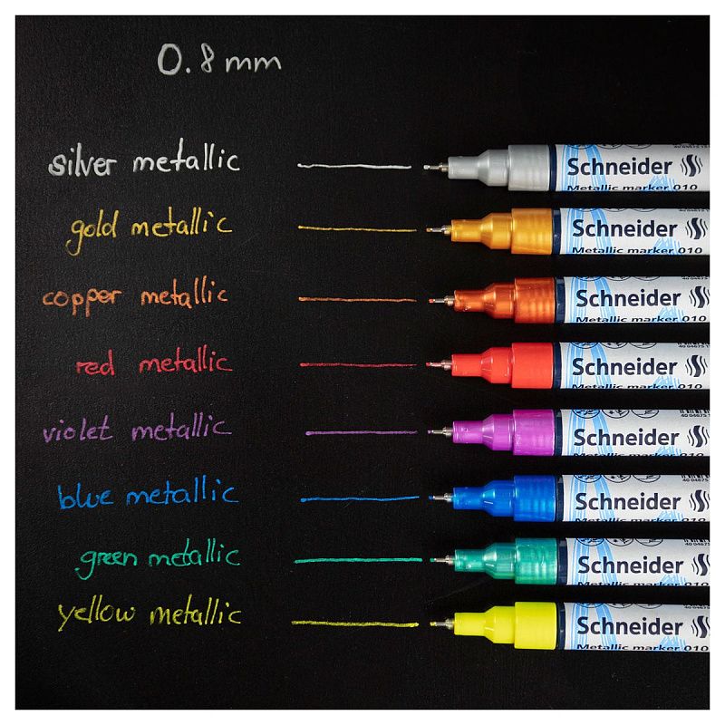 Набор маркеров для декорирования Schneider "Paint-It 010" 04цв., металлик, 0,8мм 