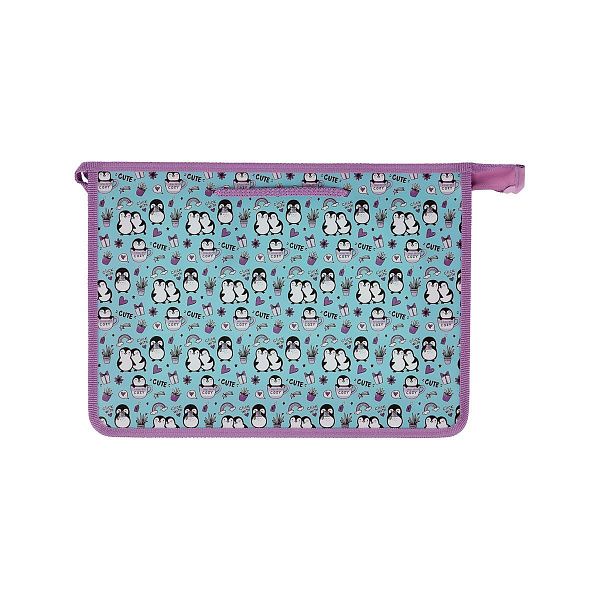 Папка с ручками А4 ArtSpace "Cute&Cozy", пластик, на молнии, 75мм