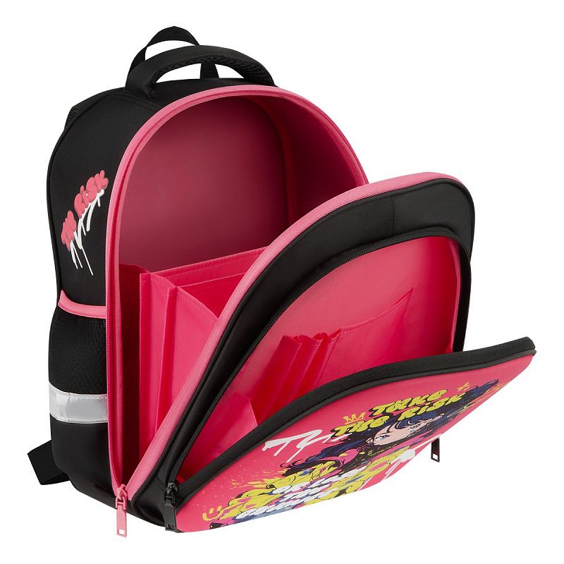 Ранец ArtSpace School Friend Light "Take the risk" 35*29*12см, 2 отделения, 2 кармана, анатомическая спинка 