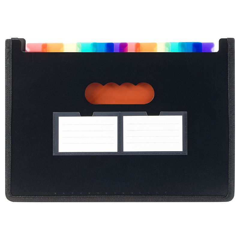 Лоток-органайзер для хранения документов СТАММ А4, 25 отделения,  черный 