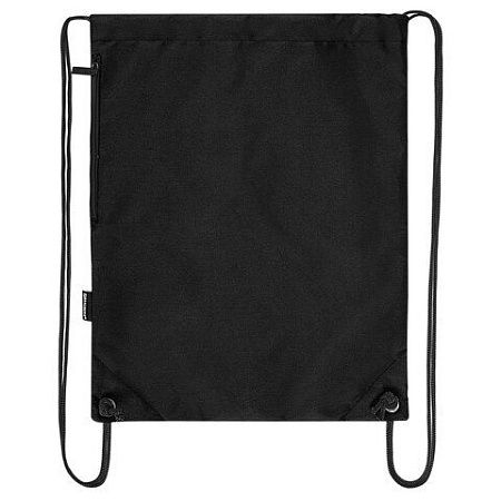Мешок для обуви BRAUBERG плотный, карман на молнии, подкладка, 43х33 см, Total Black, 272427 
