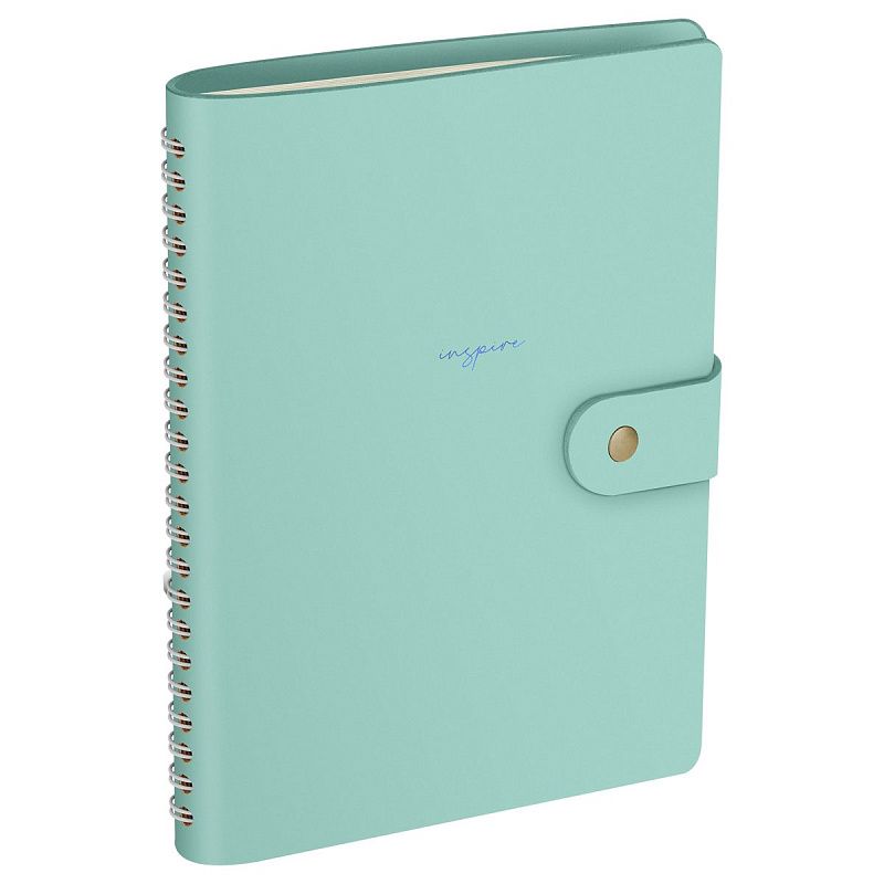 Записная книжка А5 96л. ЛАЙТ, кожзам, скрытый гребень, Greenwich Line "Pastel. Azure", блок в линию