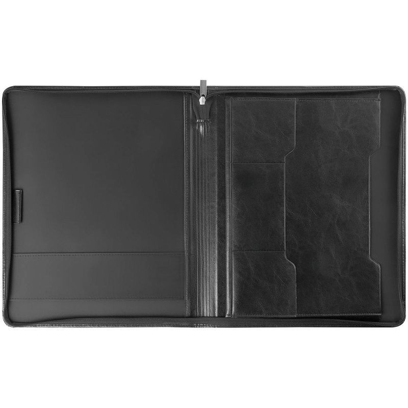 Папка деловая OfficeSpace "Vesta" имп. кожзам, на молнии, блокнот 